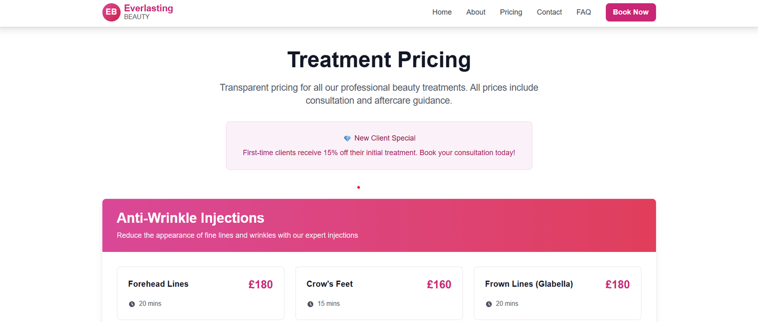 Everlasting Beauty Website